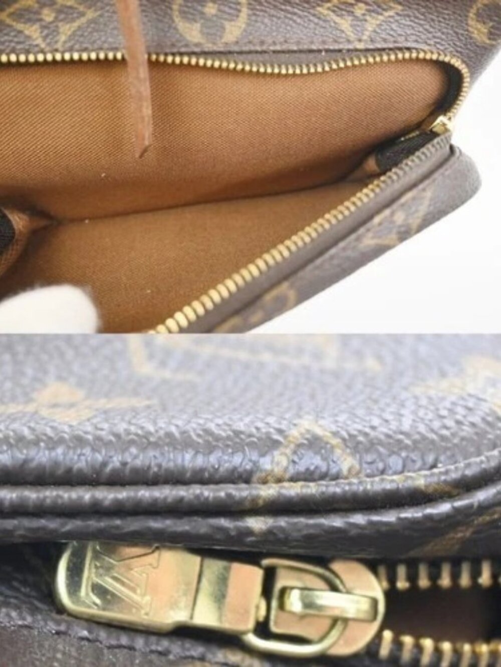 LOUIS VUITTON Montsouris MM Backpack Bag Monogram Leather Brown M51136 15ZA330 - Picture 14 of 16
